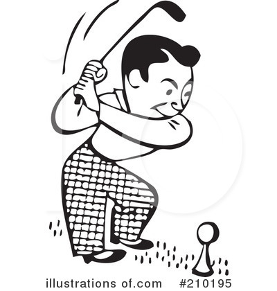 Royalty-Free (RF) Golfing Clipart Illustration by BestVector - Stock Sample #210195