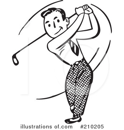 Royalty-Free (RF) Golfing Clipart Illustration by BestVector - Stock Sample #210205