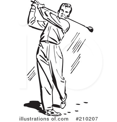 Royalty-Free (RF) Golfing Clipart Illustration by BestVector - Stock Sample #210207