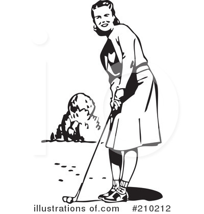 Royalty-Free (RF) Golfing Clipart Illustration by BestVector - Stock Sample #210212