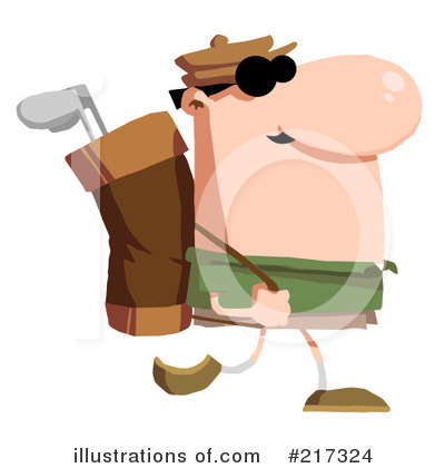 Golfer Clipart #217324 by Hit Toon