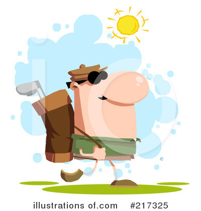 Golfer Clipart #217325 by Hit Toon
