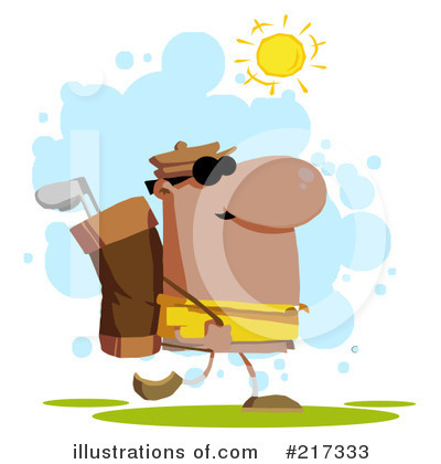 Golfer Clipart #217333 by Hit Toon