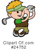 Golfing Clipart #24752 by AtStockIllustration