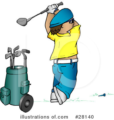Royalty-Free (RF) Golfing Clipart Illustration by KJ Pargeter - Stock Sample #28140