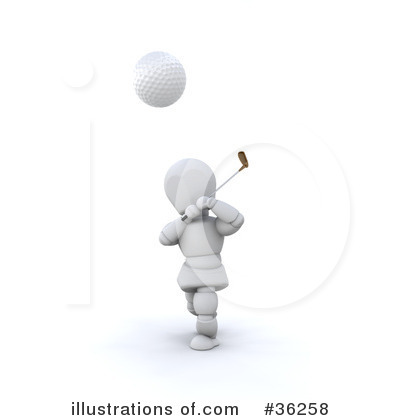 Golfing Clipart #36258 by KJ Pargeter