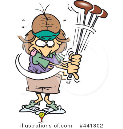 Royalty-Free (RF) Golfing Clipart Illustration by toonaday - Stock Sample #441802