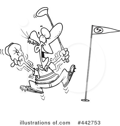 Royalty-Free (RF) Golfing Clipart Illustration by toonaday - Stock Sample #442753