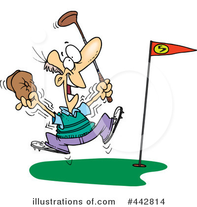 Royalty-Free (RF) Golfing Clipart Illustration by toonaday - Stock Sample #442814