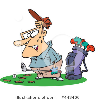 Royalty-Free (RF) Golfing Clipart Illustration by toonaday - Stock Sample #443406