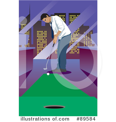 Royalty-Free (RF) Golfing Clipart Illustration by mayawizard101 - Stock Sample #89584