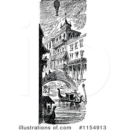 Royalty-Free (RF) Gondola Clipart Illustration by Prawny Vintage - Stock Sample #1154913