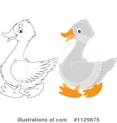 Royalty-Free (RF) Goose Clipart Illustration by Alex Bannykh - Stock Sample #1129675