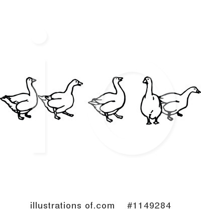 Royalty-Free (RF) Goose Clipart Illustration by Prawny Vintage - Stock Sample #1149284