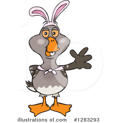 Royalty-Free (RF) Goose Clipart Illustration by Dennis Holmes Designs - Stock Sample #1283293