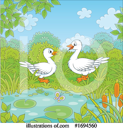 Royalty-Free (RF) Goose Clipart Illustration by Alex Bannykh - Stock Sample #1694560