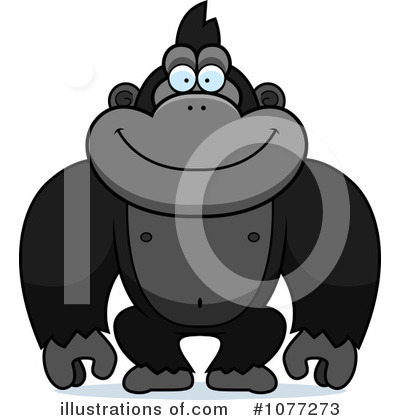 Royalty-Free (RF) Gorilla Clipart Illustration by Cory Thoman - Stock Sample #1077273