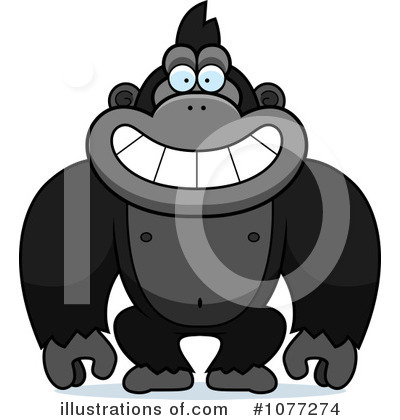 Royalty-Free (RF) Gorilla Clipart Illustration by Cory Thoman - Stock Sample #1077274