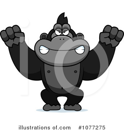Royalty-Free (RF) Gorilla Clipart Illustration by Cory Thoman - Stock Sample #1077275