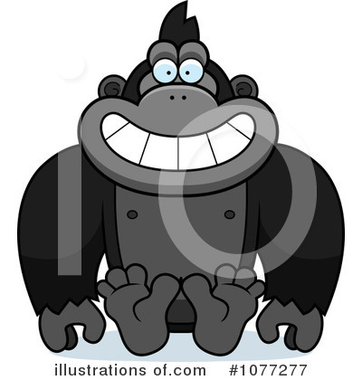 Royalty-Free (RF) Gorilla Clipart Illustration by Cory Thoman - Stock Sample #1077277