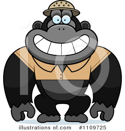 Royalty-Free (RF) Gorilla Clipart Illustration by Cory Thoman - Stock Sample #1109725