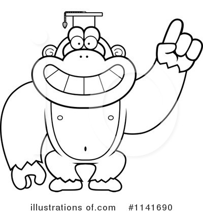Royalty-Free (RF) Gorilla Clipart Illustration by Cory Thoman - Stock Sample #1141690