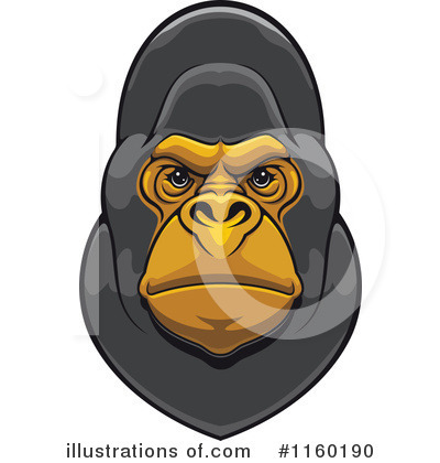 Royalty-Free (RF) Gorilla Clipart Illustration by Vector Tradition SM - Stock Sample #1160190