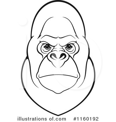 Royalty-Free (RF) Gorilla Clipart Illustration by Vector Tradition SM - Stock Sample #1160192