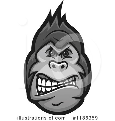 Royalty-Free (RF) Gorilla Clipart Illustration by Vector Tradition SM - Stock Sample #1186359