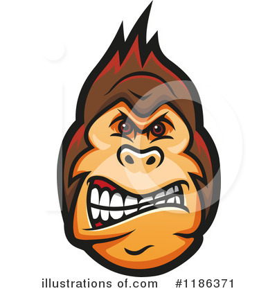 Royalty-Free (RF) Gorilla Clipart Illustration by Vector Tradition SM - Stock Sample #1186371