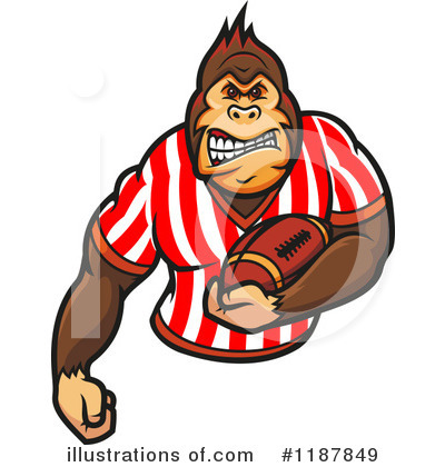 Royalty-Free (RF) Gorilla Clipart Illustration by Vector Tradition SM - Stock Sample #1187849