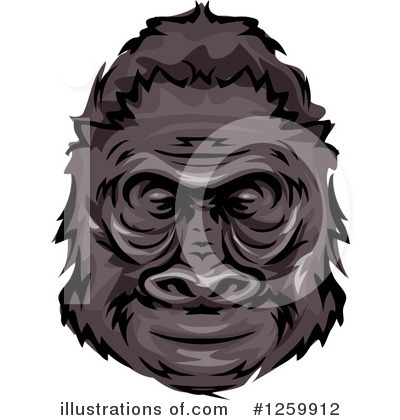 Royalty-Free (RF) Gorilla Clipart Illustration by BNP Design Studio - Stock Sample #1259912