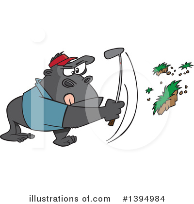 Royalty-Free (RF) Gorilla Clipart Illustration by toonaday - Stock Sample #1394984