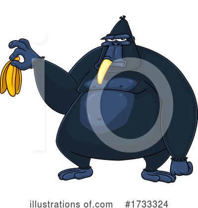 Royalty-Free (RF) Gorilla Clipart Illustration by Hit Toon - Stock Sample #1733324