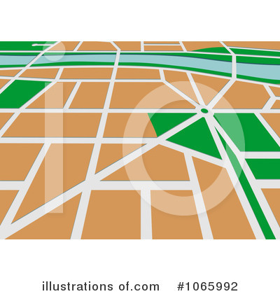 Royalty-Free (RF) Gps Map Clipart Illustration by Vector Tradition SM - Stock Sample #1065992