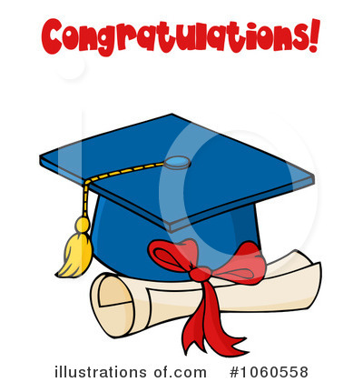 Royalty-Free (RF) Graduation Clipart Illustration by Hit Toon - Stock Sample #1060558