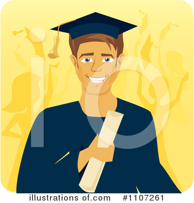 Royalty-Free (RF) Graduation Clipart Illustration by Amanda Kate - Stock Sample #1107261