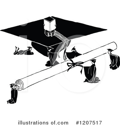 Royalty-Free (RF) Graduation Clipart Illustration by Prawny Vintage - Stock Sample #1207517