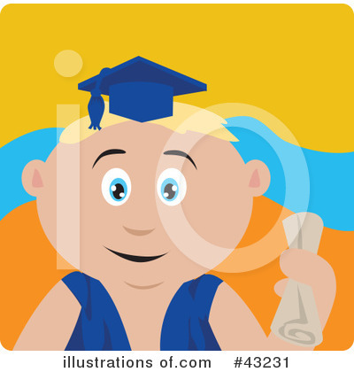 Royalty-Free (RF) Graduation Clipart Illustration by Dennis Holmes Designs - Stock Sample #43231