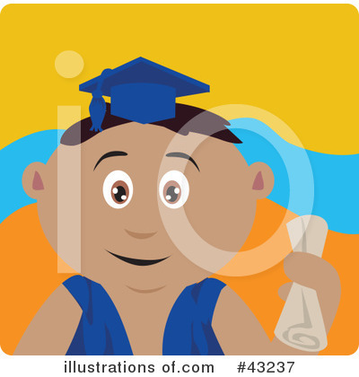 Royalty-Free (RF) Graduation Clipart Illustration by Dennis Holmes Designs - Stock Sample #43237