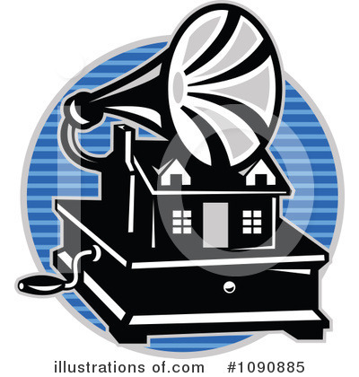 Royalty-Free (RF) Gramophone Clipart Illustration by patrimonio - Stock Sample #1090885