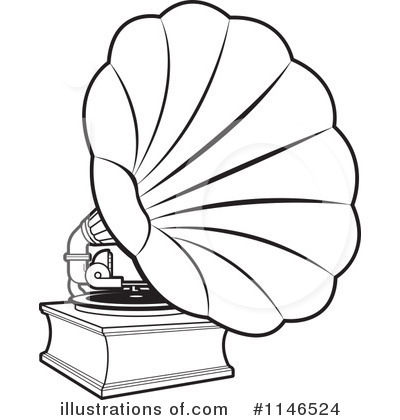 Royalty-Free (RF) Gramophone Clipart Illustration by Lal Perera - Stock Sample #1146524