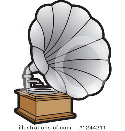 Royalty-Free (RF) Gramophone Clipart Illustration by Lal Perera - Stock Sample #1244211