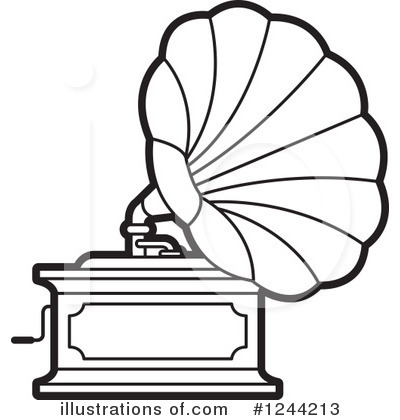Royalty-Free (RF) Gramophone Clipart Illustration by Lal Perera - Stock Sample #1244213