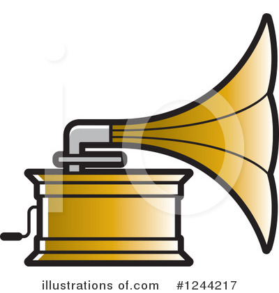 Royalty-Free (RF) Gramophone Clipart Illustration by Lal Perera - Stock Sample #1244217