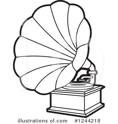 Gramophone Clipart #1244218 by Lal Perera