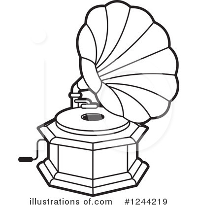 Royalty-Free (RF) Gramophone Clipart Illustration by Lal Perera - Stock Sample #1244219