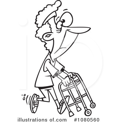 Royalty-Free (RF) Granny Clipart Illustration by toonaday - Stock Sample #1080560