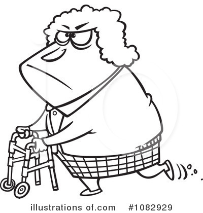 Royalty-Free (RF) Granny Clipart Illustration by toonaday - Stock Sample #1082929