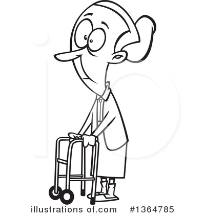 Royalty-Free (RF) Granny Clipart Illustration by toonaday - Stock Sample #1364785